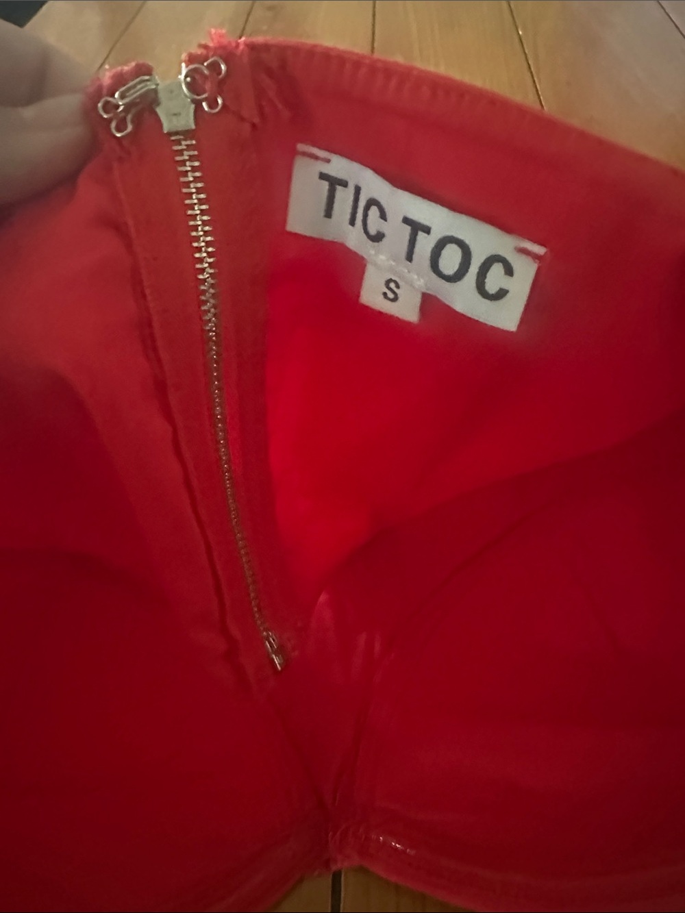 Strapless Ruched Red Top - Picture 3 of 3
